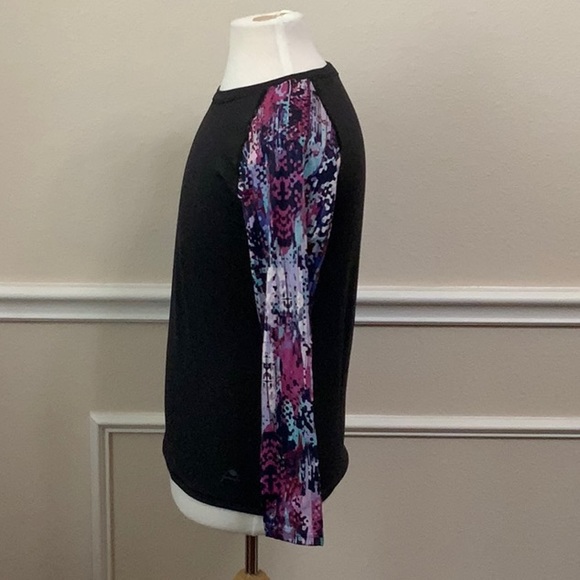 PMX BASELAYER Crewneck Top - Marci Prt Purple/blk - Picture 2 of 11